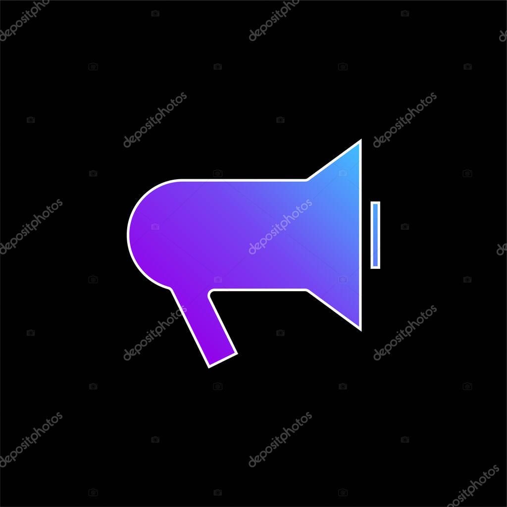 Black Hand Speaker blue gradient vector icon