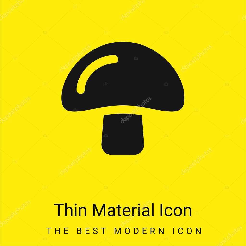 Big Mushroom minimal bright yellow material icon