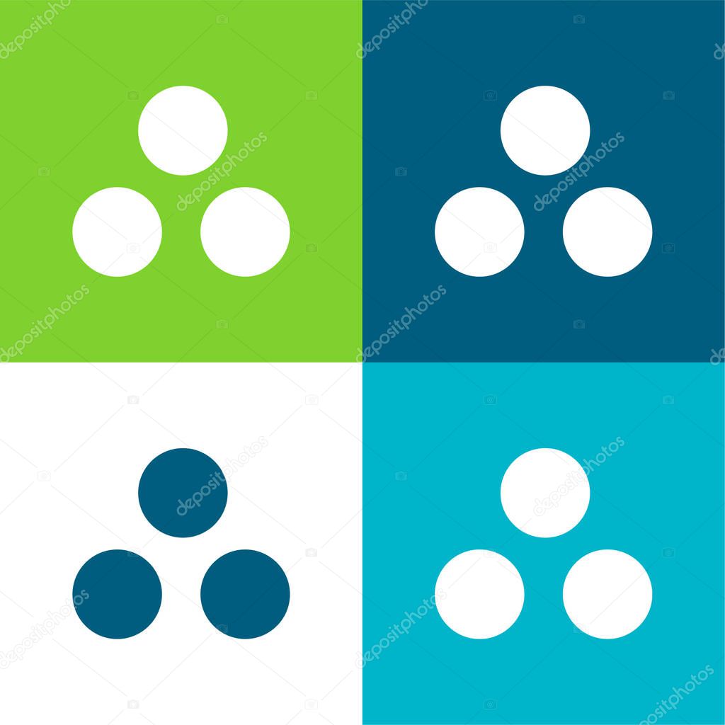 Ammunition Flat four color minimal icon set