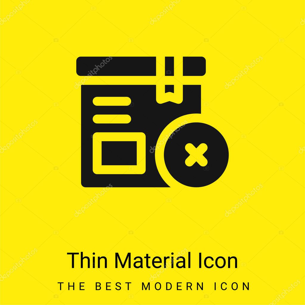 Box minimal bright yellow material icon