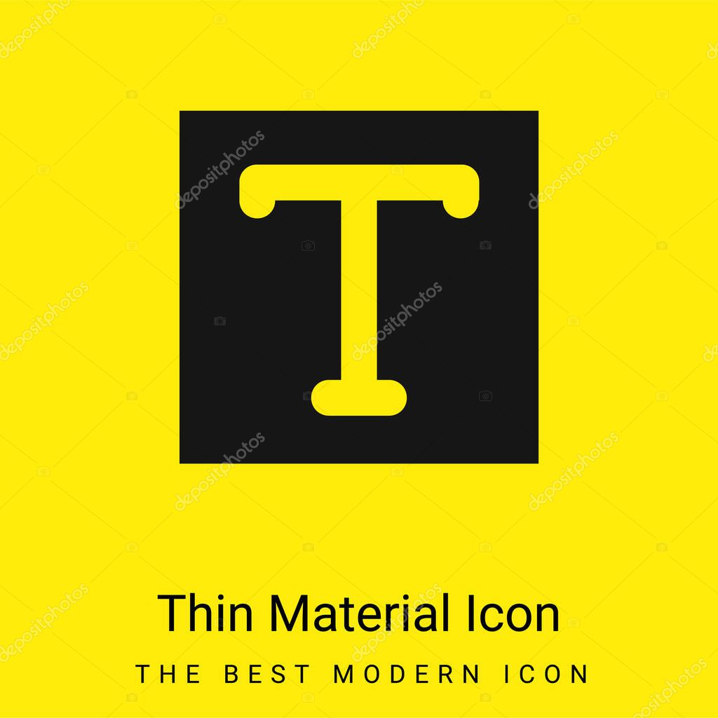 Bold minimal bright yellow material icon