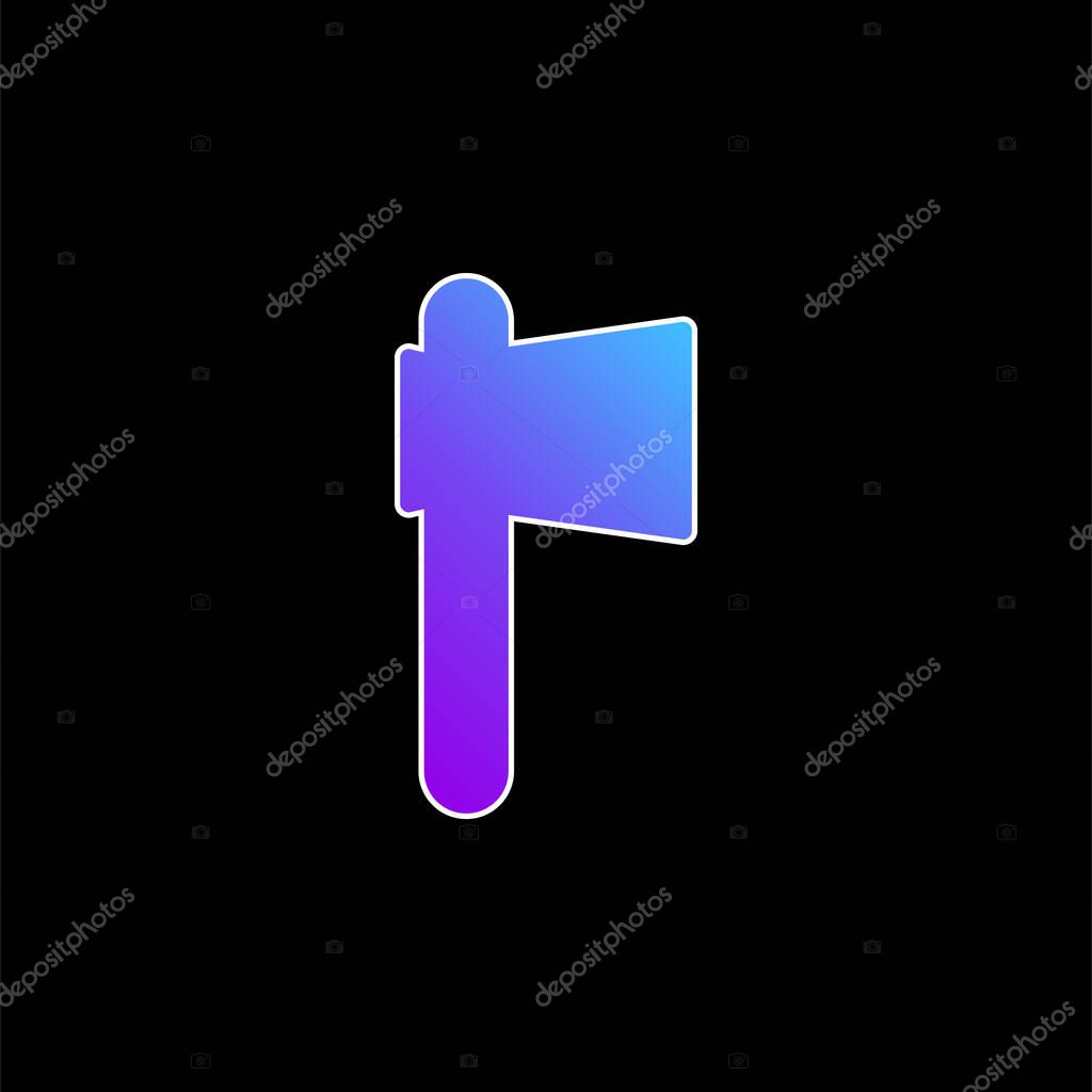 Battle Axe blue gradient vector icon