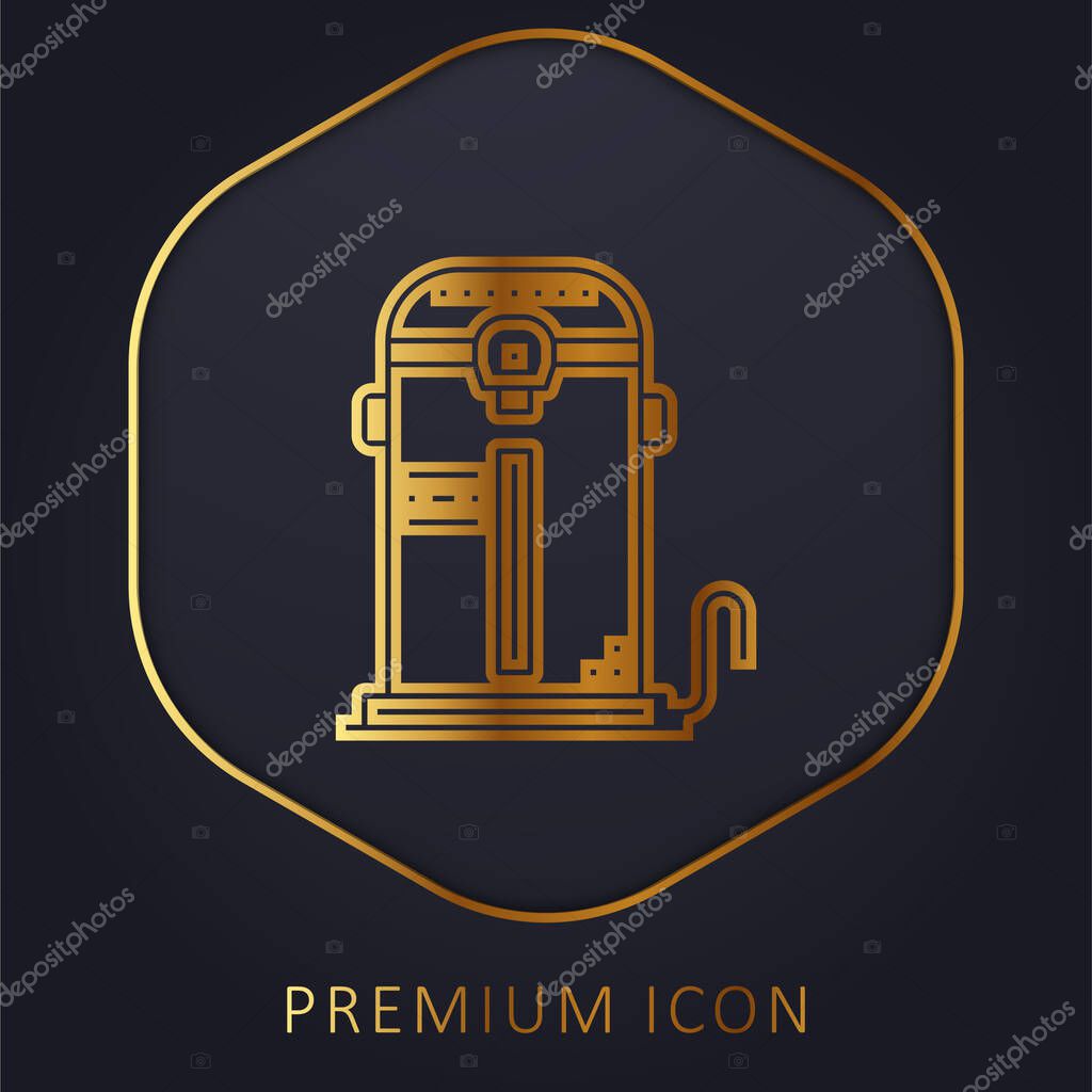Boiler golden line premium logo or icon