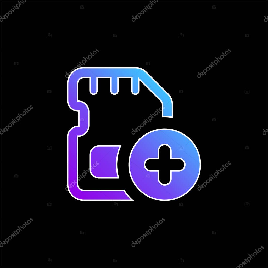 Add blue gradient vector icon