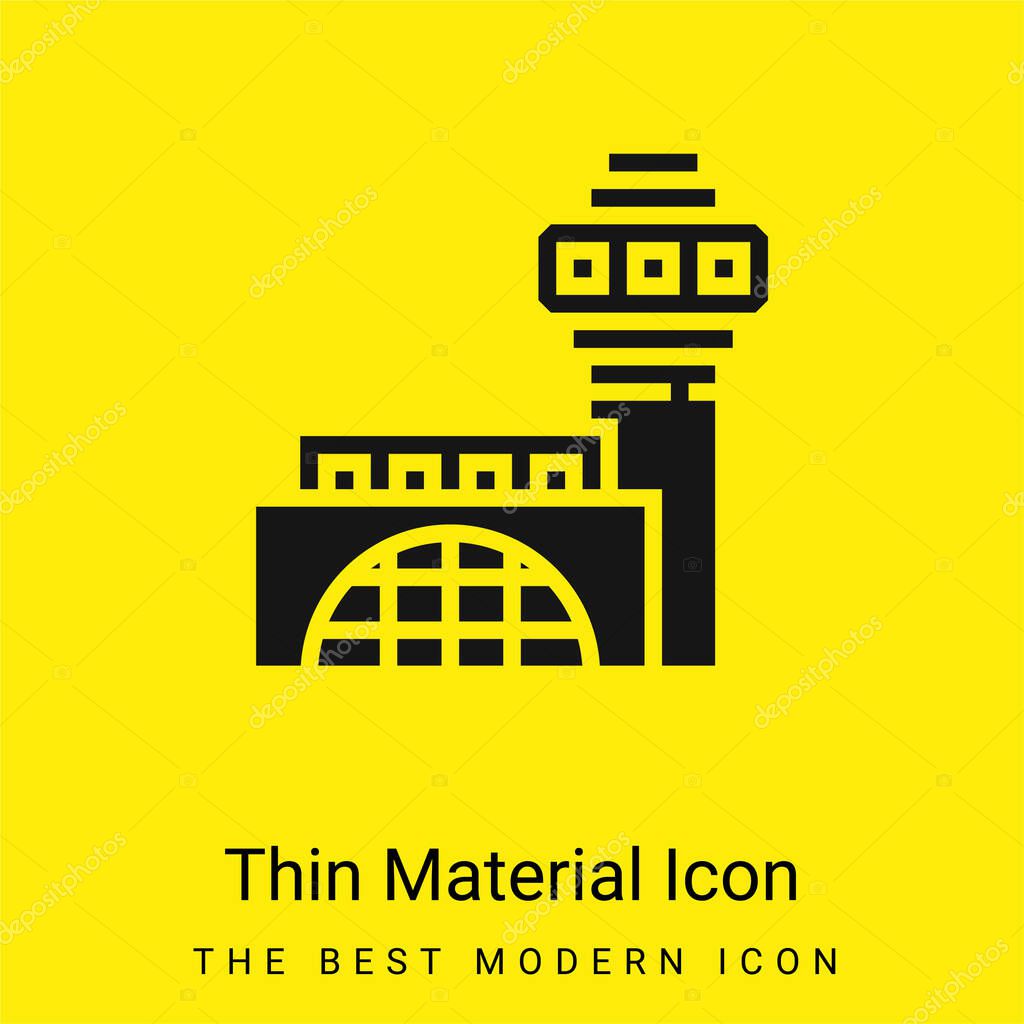 Airport minimal bright yellow material icon
