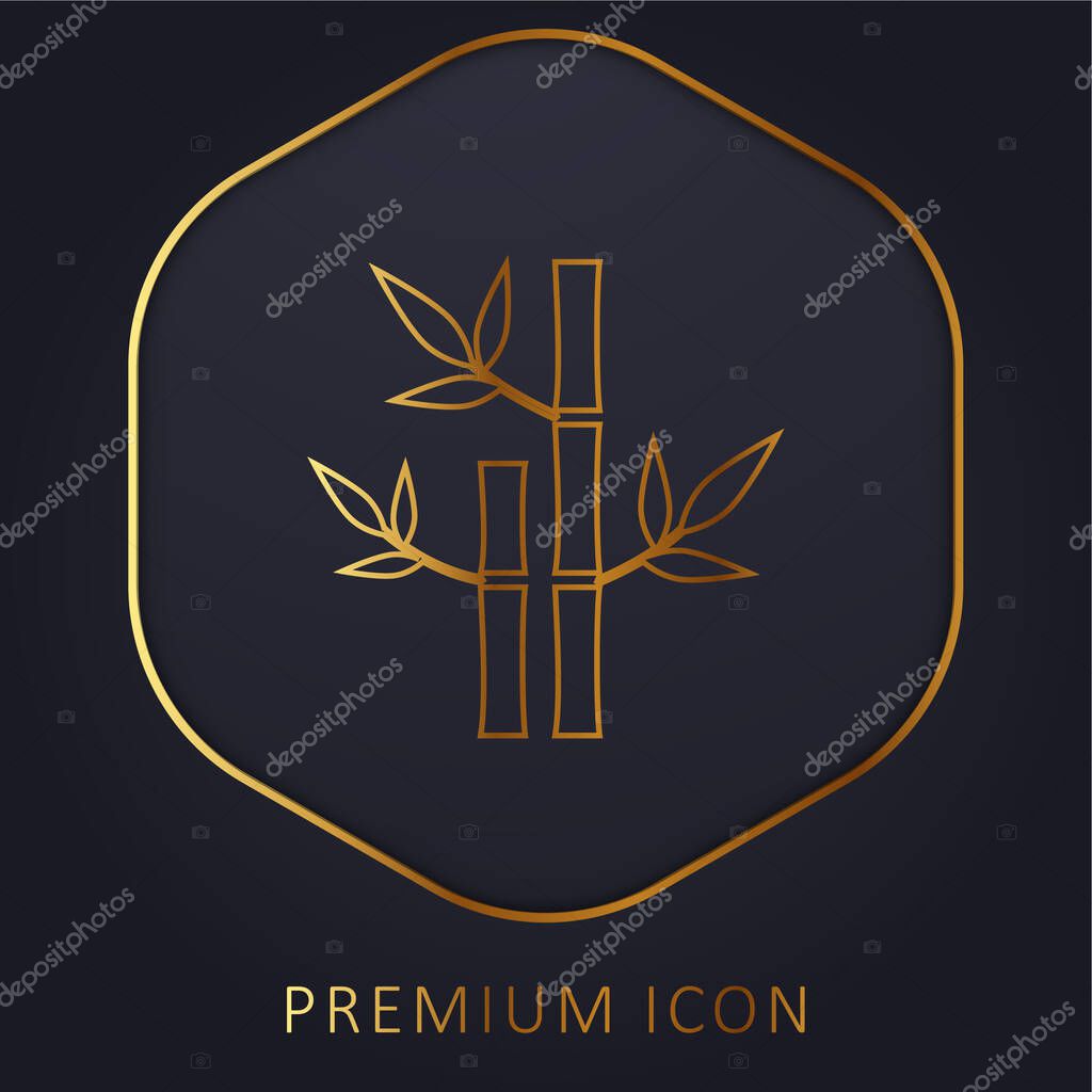 Bamboo Plants Of Spa golden line premium logo or icon