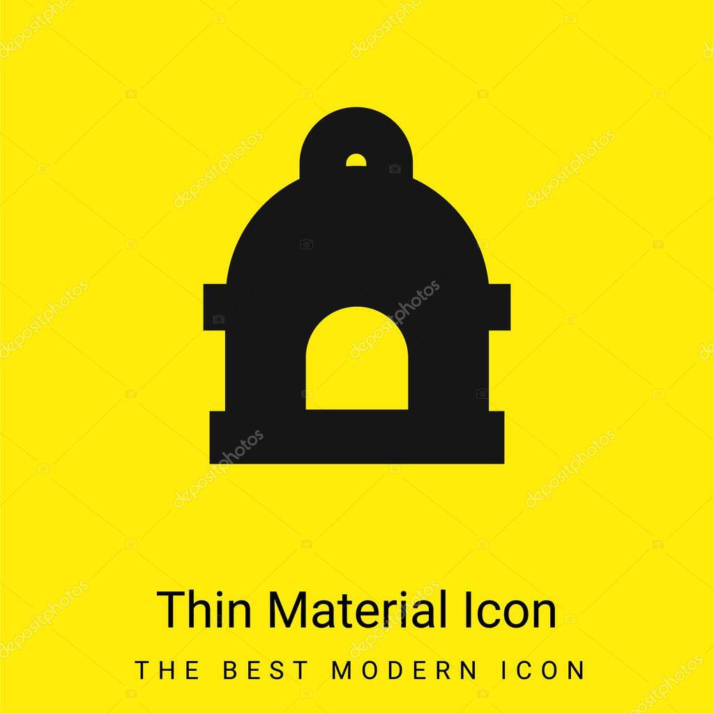 Bird House minimal bright yellow material icon