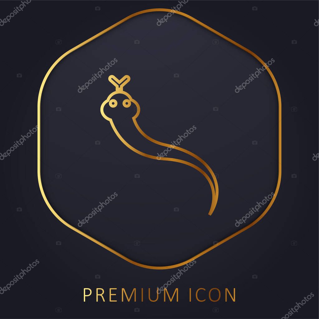 Animal golden line premium logo or icon