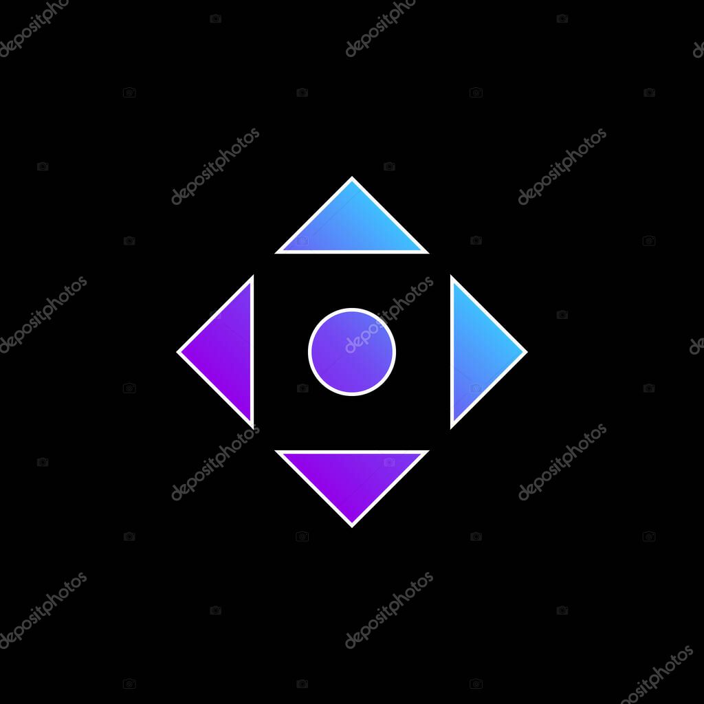 Align Symbol blue gradient vector icon