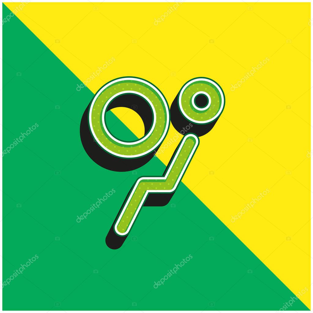 Airbag Green and yellow modern 3d vector icon logo