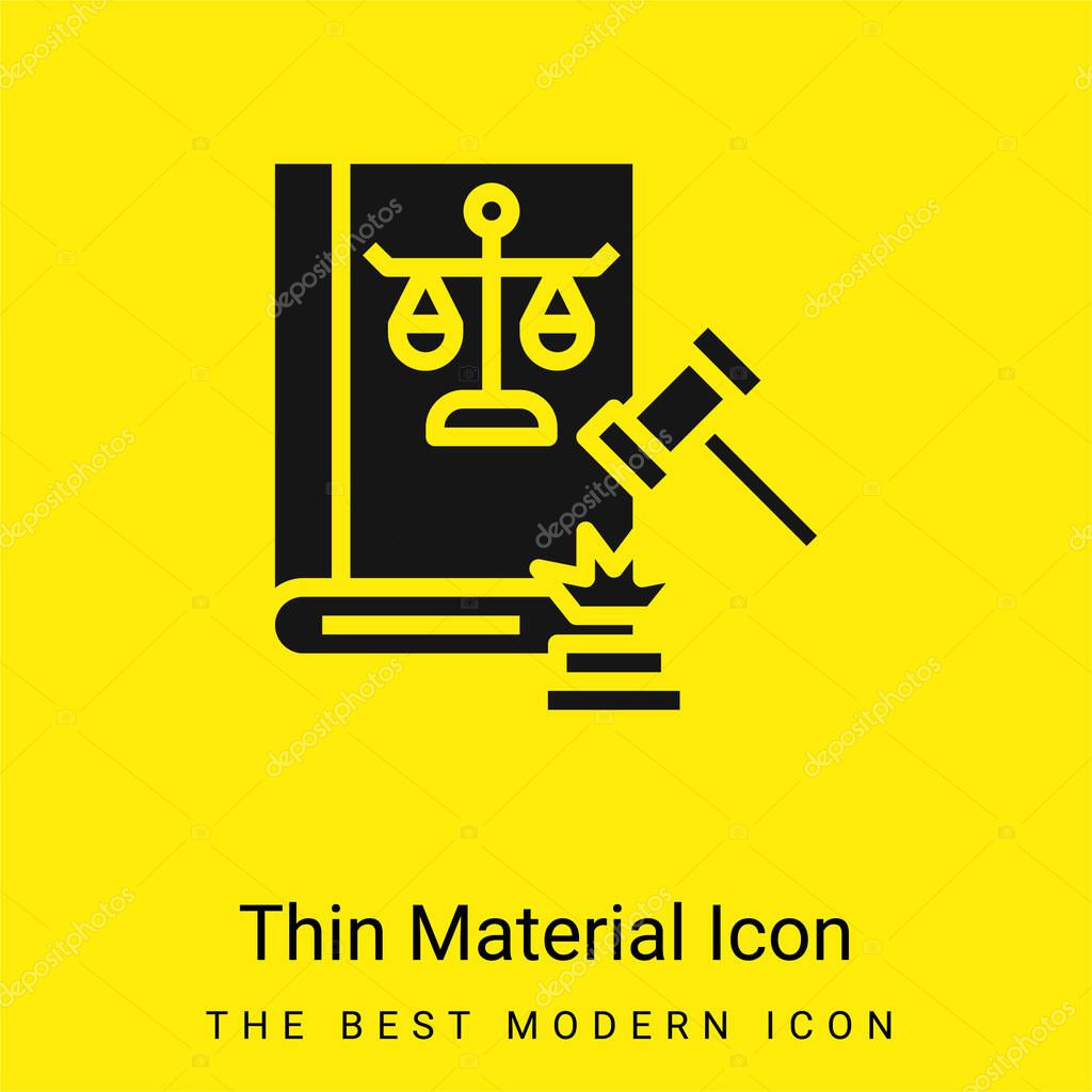 Auction minimal bright yellow material icon