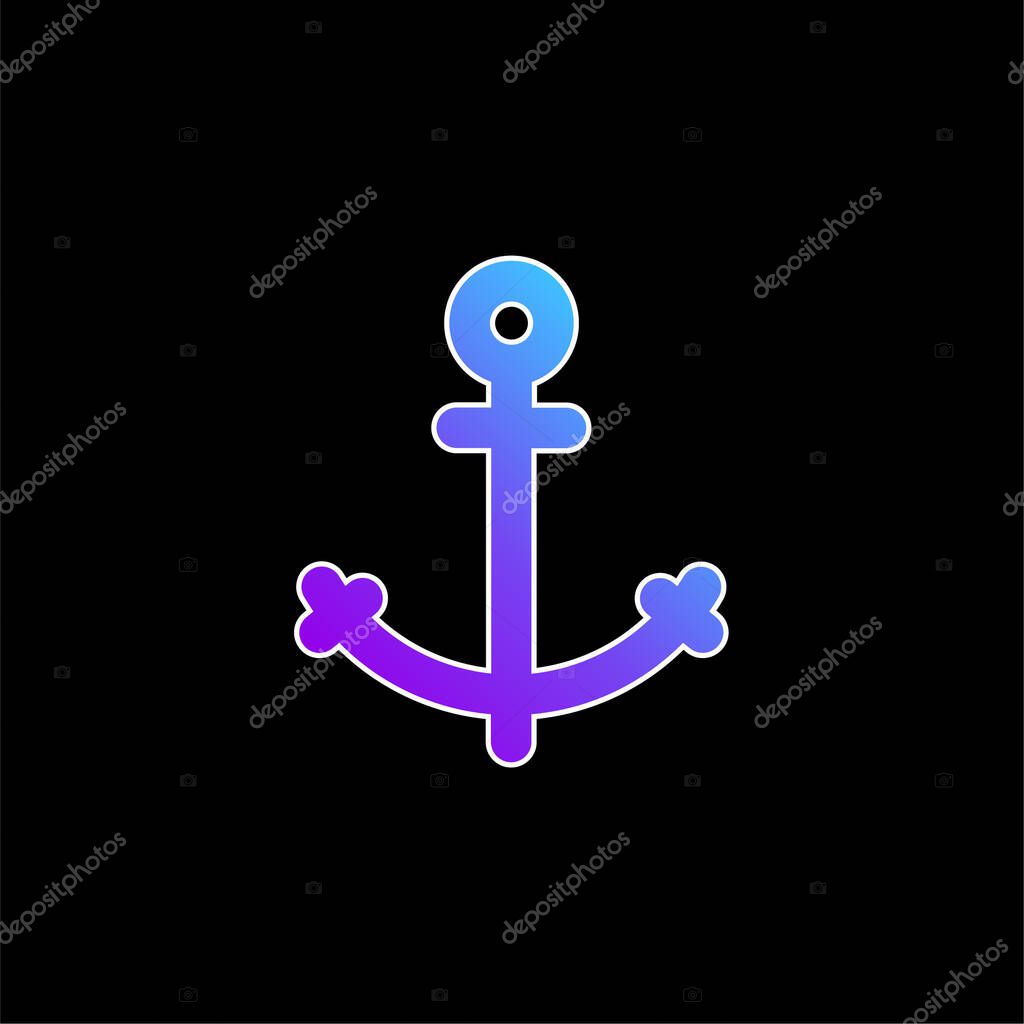 Anchor blue gradient vector icon