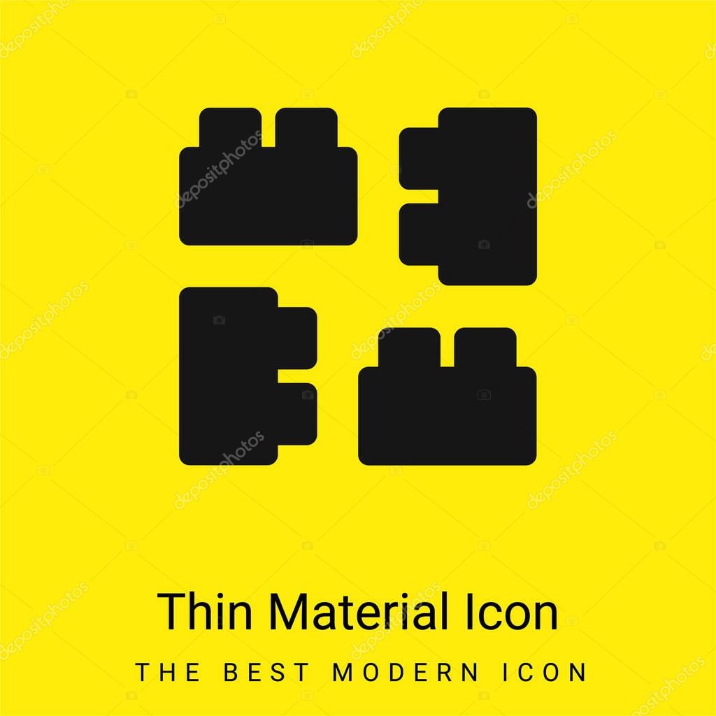 Blocks minimal bright yellow material icon