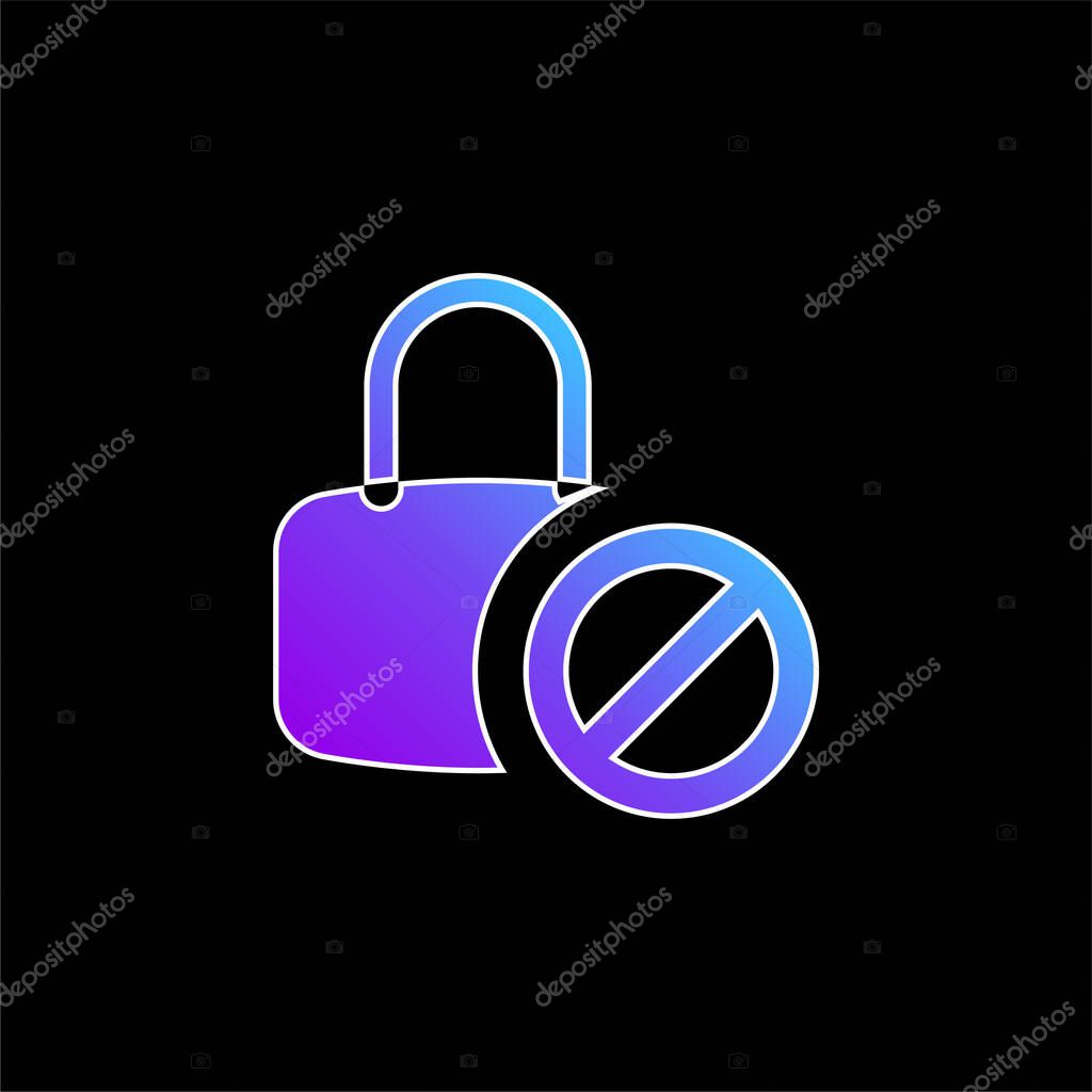 Blocked blue gradient vector icon