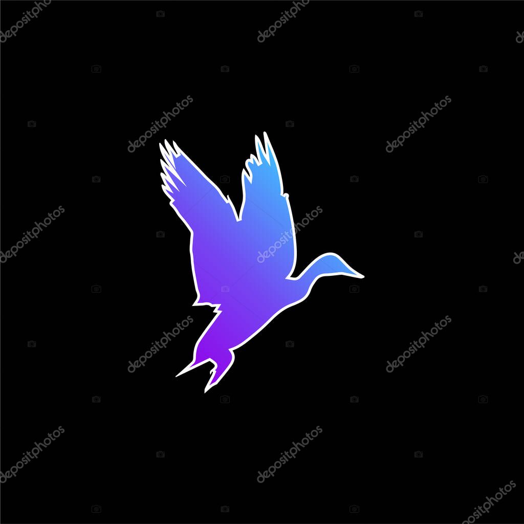 Bird Waterfowl Shape blue gradient vector icon