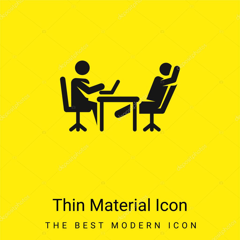 Brainstorming minimal bright yellow material icon