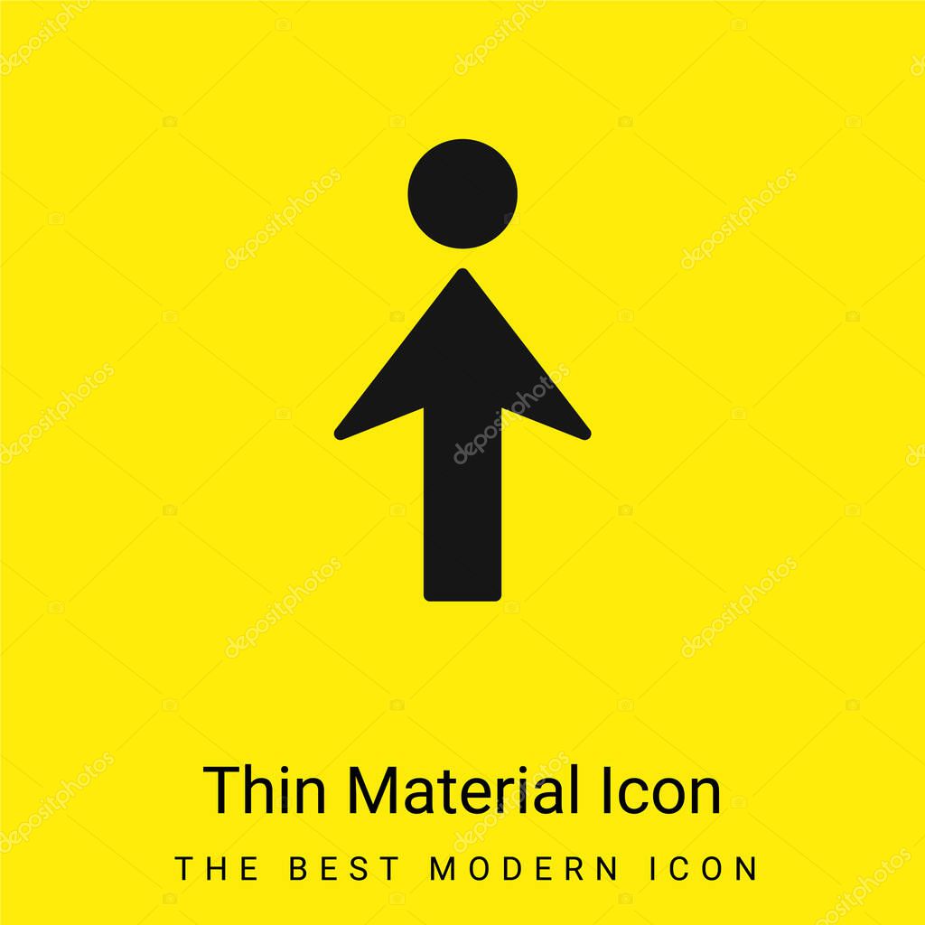 Arrow To minimal bright yellow material icon