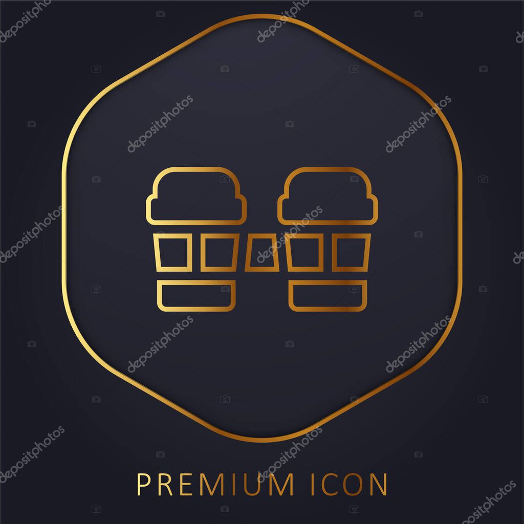 Bongos golden line premium logo or icon