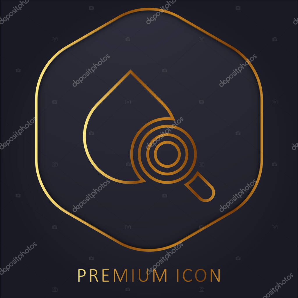 Blood golden line premium logo or icon