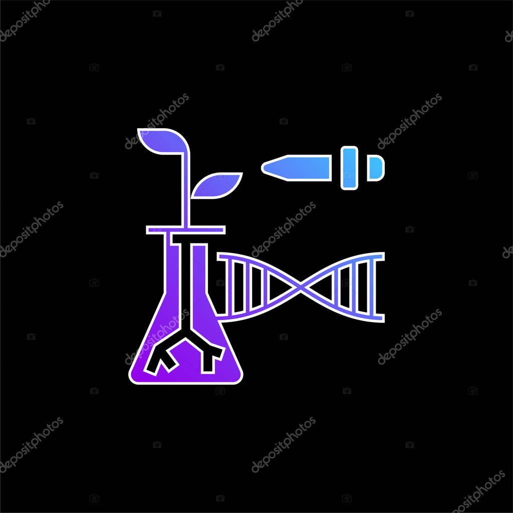 Biotechnology blue gradient vector icon