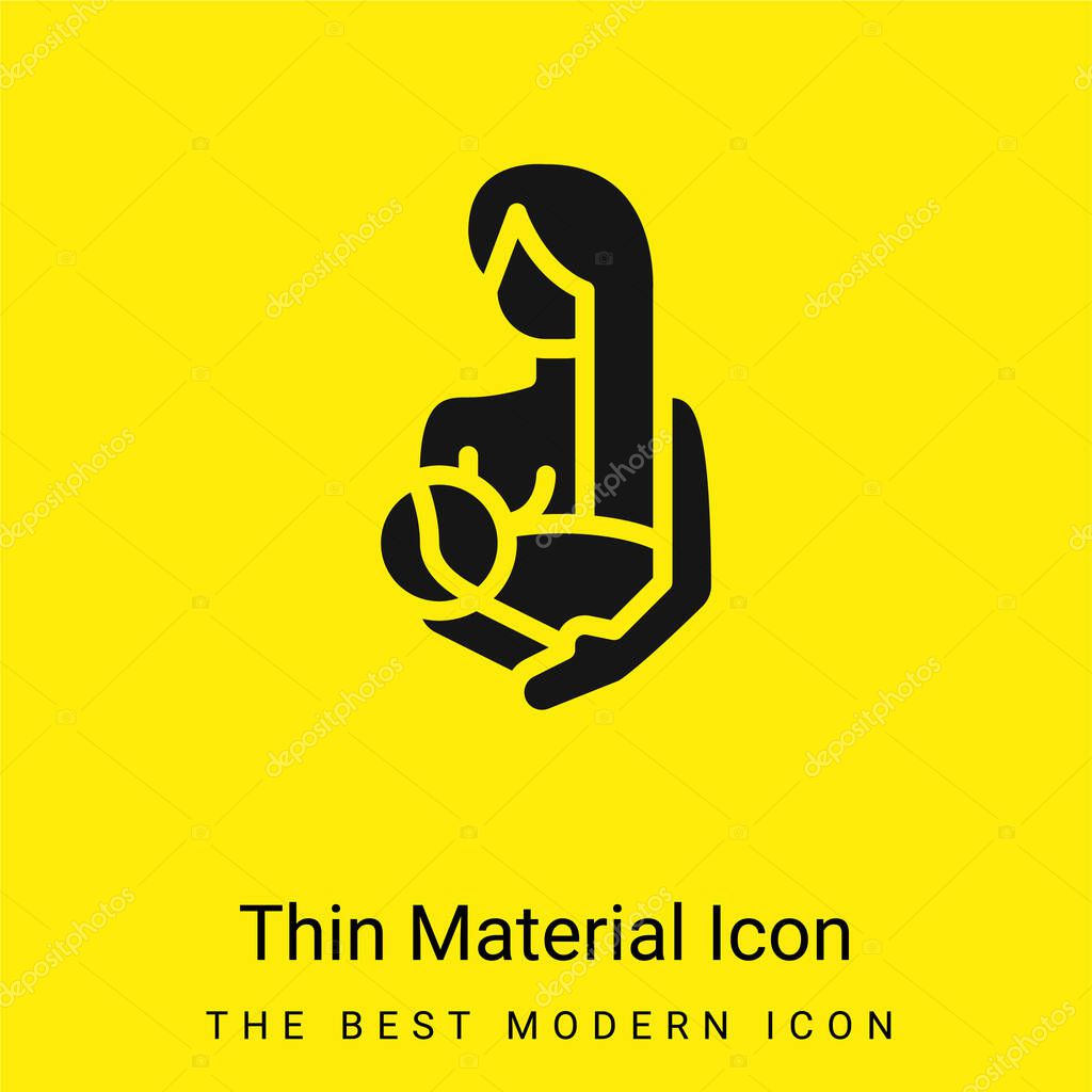 Breastfeeding minimal bright yellow material icon