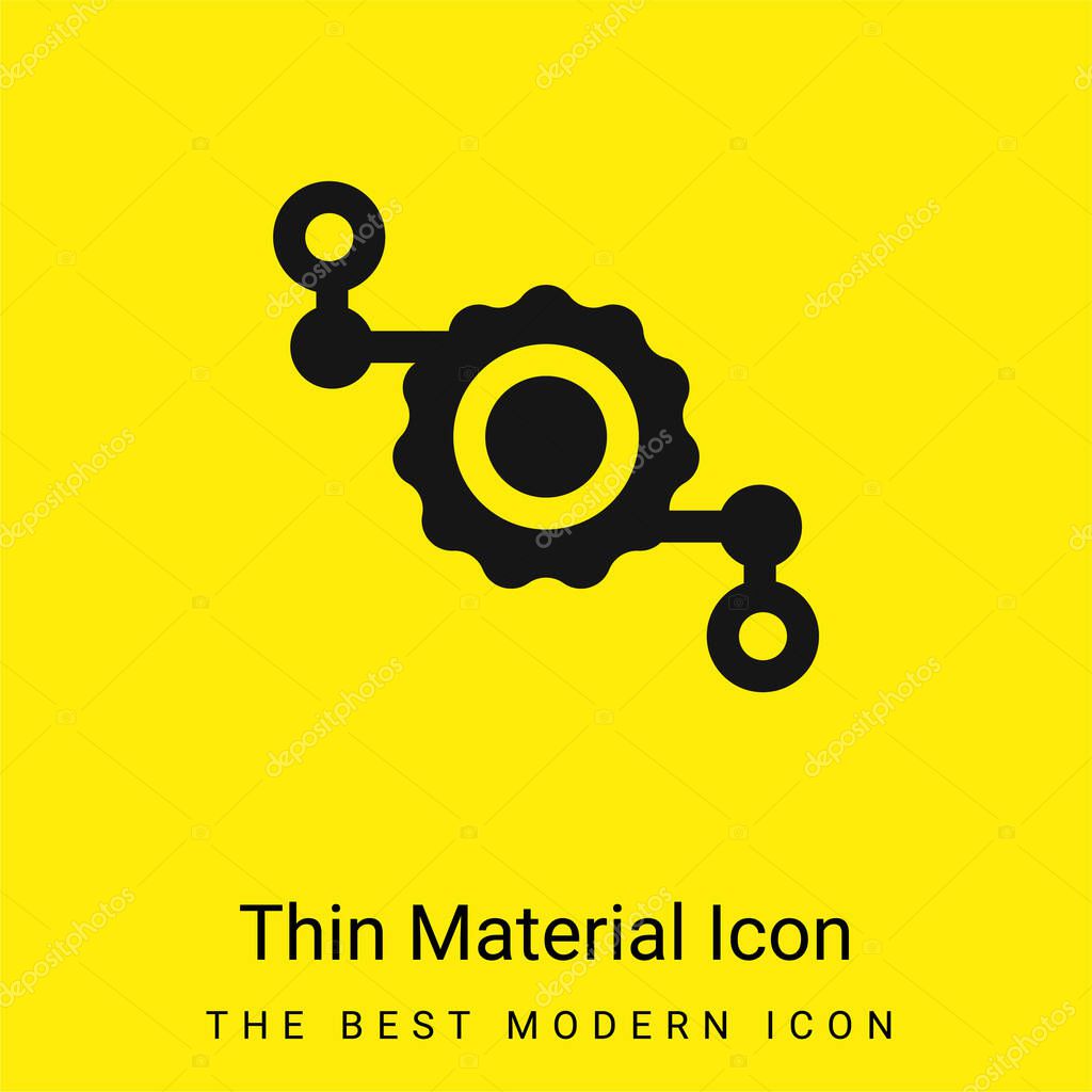 Assembly minimal bright yellow material icon