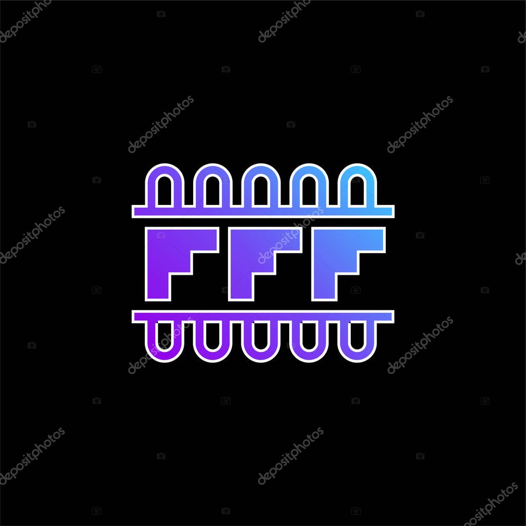 Artisanal Mosaic Design Of Mexico blue gradient vector icon