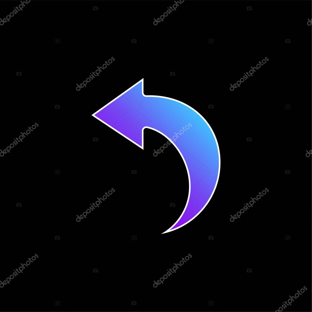 Back Arrow blue gradient vector icon