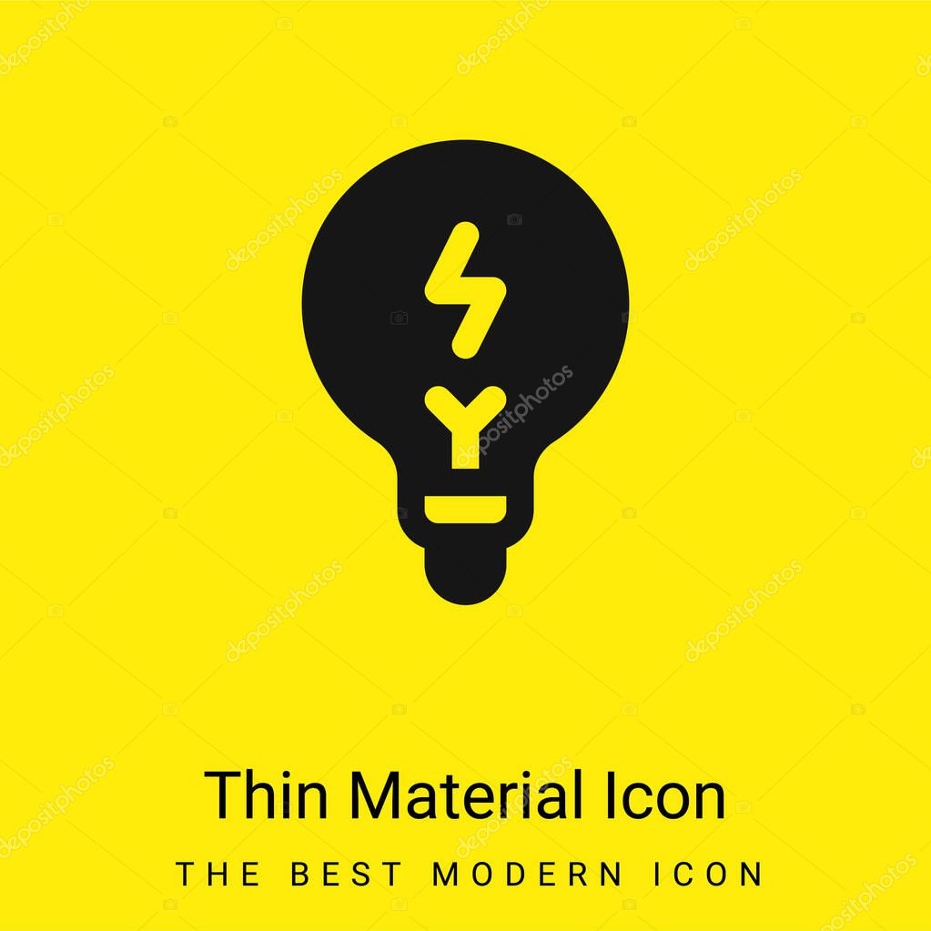 Brainstorming minimal bright yellow material icon