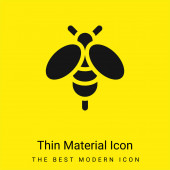 Méh minimális fényes sárga anyag ikon