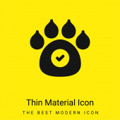 Zvířata povolena minimální jasně žlutá ikona materiálu