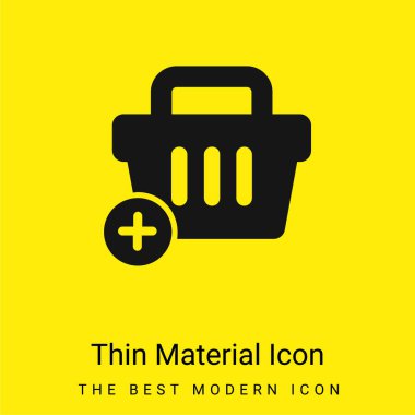 Basket E Ticaret Düğmesine Ekle Asgari parlak sarı malzeme simgesi