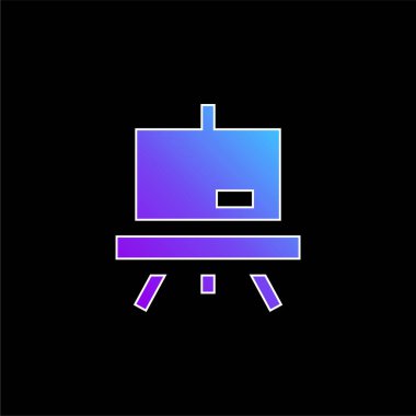 Tahta mavi gradyan vektör simgesi