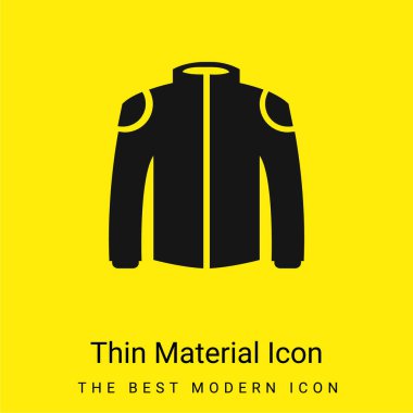 Black Jacket minimal bright yellow material icon clipart