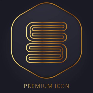 Battaniye altın çizgi prim logosu veya simgesi