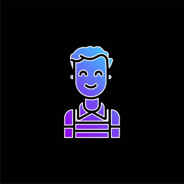 Erkek mavi gradyan vektör simgesi