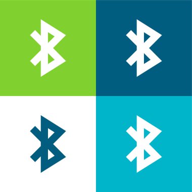 Bluetooth Düz 4 renk en küçük simge kümesi