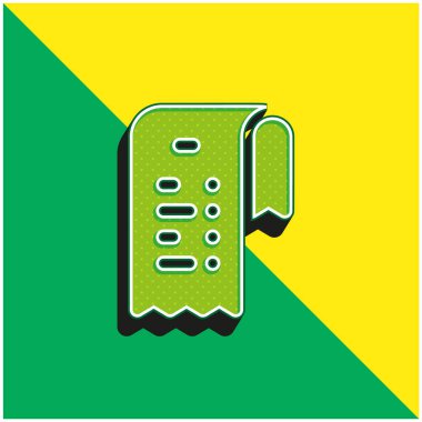 Bill Green ve sarı modern 3D vektör simgesi logosu