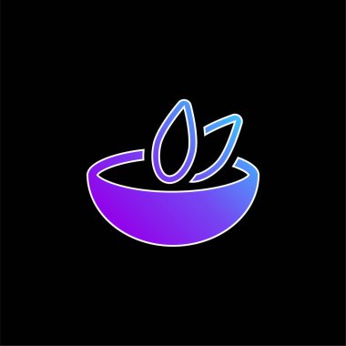 Çorba mavi gradyan vektör simgesi kasesi