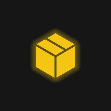 Kutu sarısı parlak neon simgesi