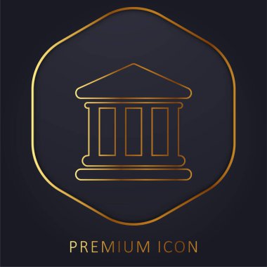 Banka altın hat premium logosu veya simgesi