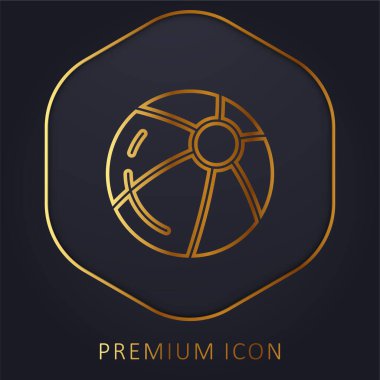 Top altın çizgi premium logo veya simge