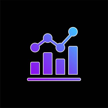 Çubuk Mavi Gradyan vektör simgesi