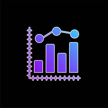 Analitik mavi gradyan vektör simgesi