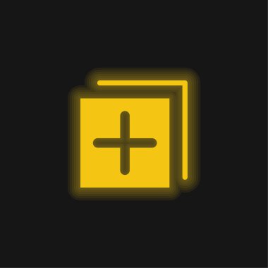 Parlak sarı neon simgesi ekle