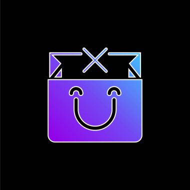 Mavi torba gradyan vektör simgesi