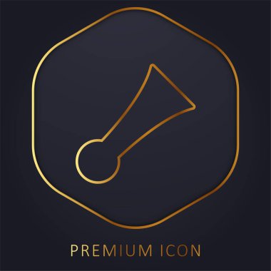 Bike Horn golden line premium logo or icon clipart