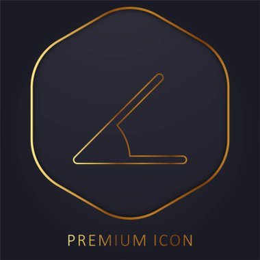 Angle golden line premium logo or icon clipart