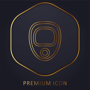 Alarm altın çizgi premium logosu veya simgesi