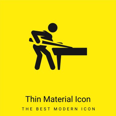 Billiard minimal bright yellow material icon clipart